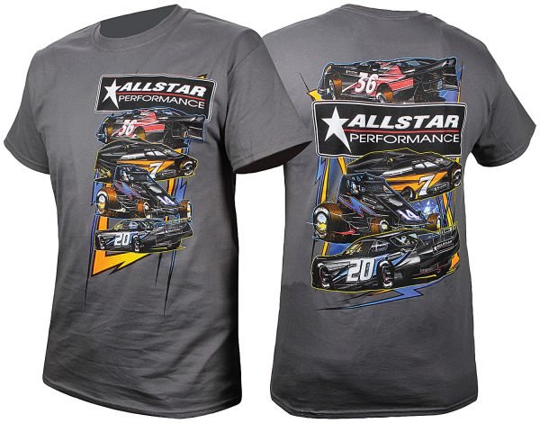 ALLSTAR PERFORMANCE T-Shirt Dark Gray Circle Track Small ALL99901S