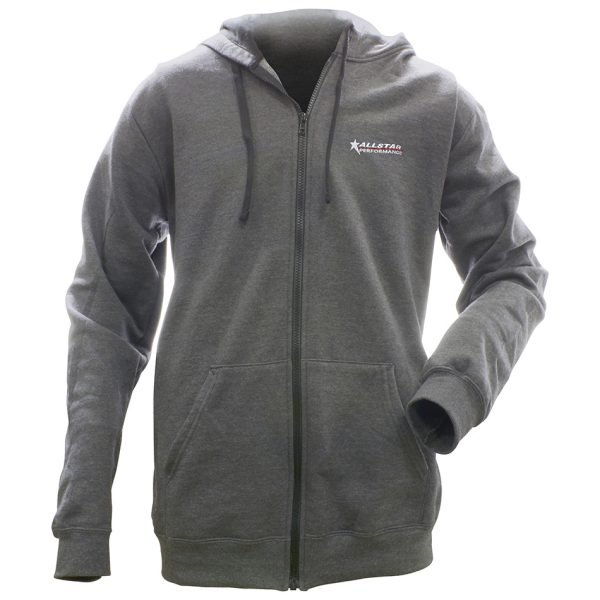 ALLSTAR PERFORMANCE Allstar Full Zip Hooded Sweatshirt Charcoal XXL ALL99917XXL