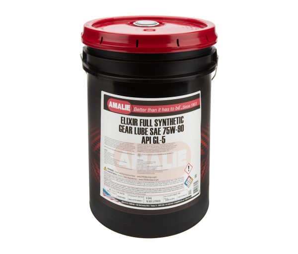 AMALIE Elixir Full Synthetic Ge ar Oil GL-5 75w90 5 Gal. 160-73164-25
