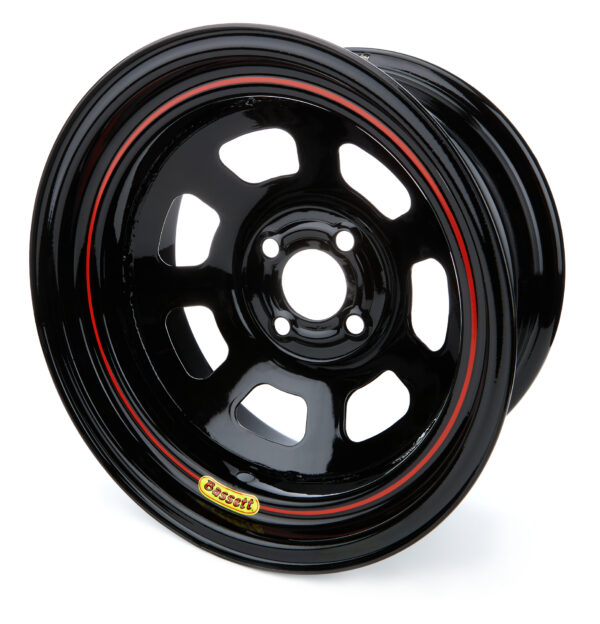BASSETT Wheel 15×7 4×4.25 2in BS D-Hole Lite Black 57SP2
