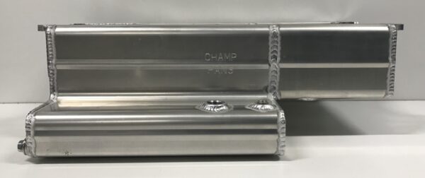 CHAMP PANS SBC Alm Pro Oil Pan Wet Sump w/RH Kickout PRO1106KO