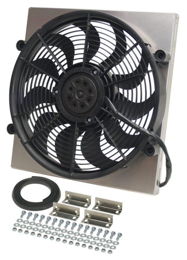 DERALE RAD Fan w/Alum Shroud Assembly 16816