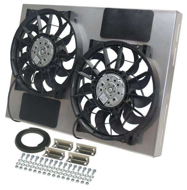 DERALE Dual RAD Fan w/Alum Shroud Assembly 16826