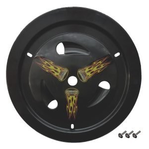 DOMINATOR RACE PRODUCTS Wheel Cover Bolt-On Black Real Style 1007-B-BK