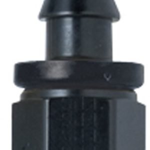 FRAGOLA Hose Fitting #6 Straight Push Lock Black 200106-BL
