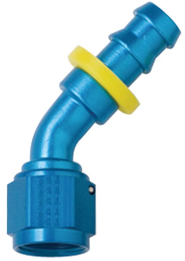 FRAGOLA Hose Fitting #6 45 Deg Push Lock 204506