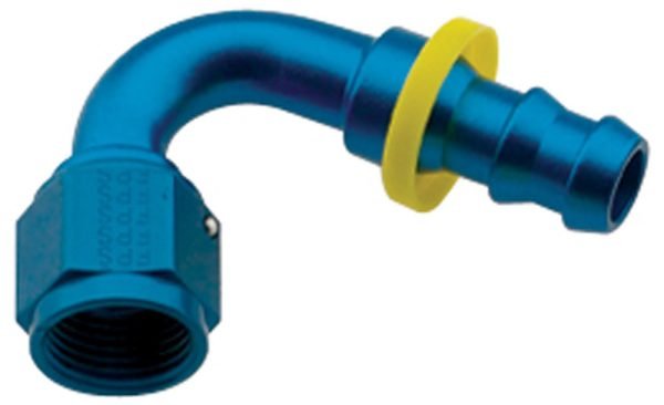 FRAGOLA Hose Fitting #6 120 Deg Push Lock 212006