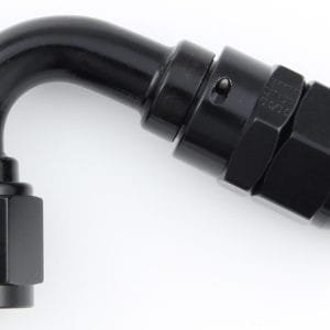 FRAGOLA Hose Fitting #8 120 Deg PTFE Black 681208-BL