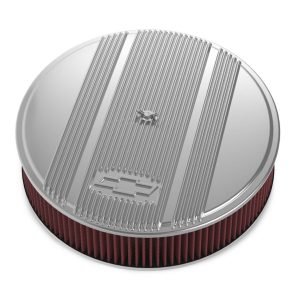 HOLLEY 14 x 3 Air Cleaner Finned Bowtie Polished 120-174