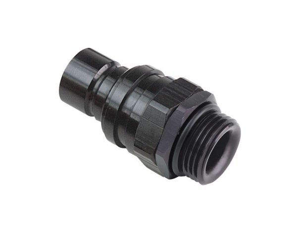 JIFFY-TITE Q/R #6 Male O-Ring Boss Plug Valved Black 32106