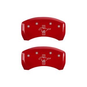MGP CALIPER COVER 05-10 Mustang Caliper Covers Red 10197SMB1RD