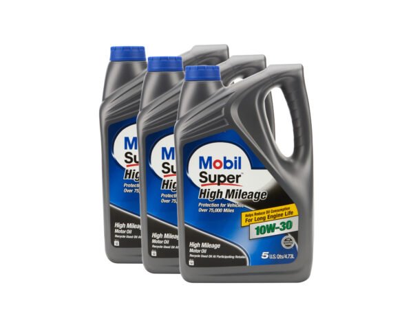 MOBIL 1 Super High Mileage Oil 10w30 Case 3 x 5 Qt. Jug 120774