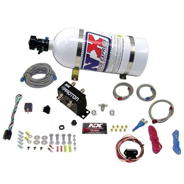 NITROUS EXPRESS Proton Fly By Wire NO2 System – 35 to 150HP 20422-10 Proton Fly By Wire NO2 System – 35 to 150HPNitrous Oxide System – Proton Plus Fly By Wire – Wet – Single Stage – 35-150 HP – 10 lb Bottle – White – Universal EFI – Kit NITROUS EXPRESS Proton Fly By Wire NO2 System – 35 to 150HP 20422-10