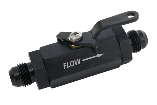 RUSSELL Shutoff Valve – #6an Male Black Finish 650633