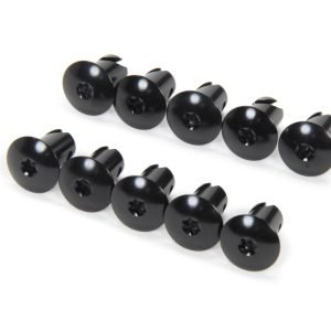 TRIPLE X RACE COMPONENTS Torx Head Button Alum .550 Long Black 10pk CH-4418BLK-10