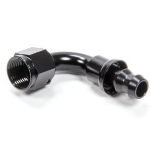 TRIPLE X RACE COMPONENTS #8 90 Degree Hose End Push Lock HF-19008BLK