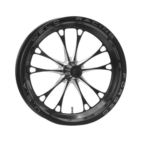 WELD RACING V-Series Frnt Drag Wheel Blk 15×3.5 Anglia Mnt 84B-15000
