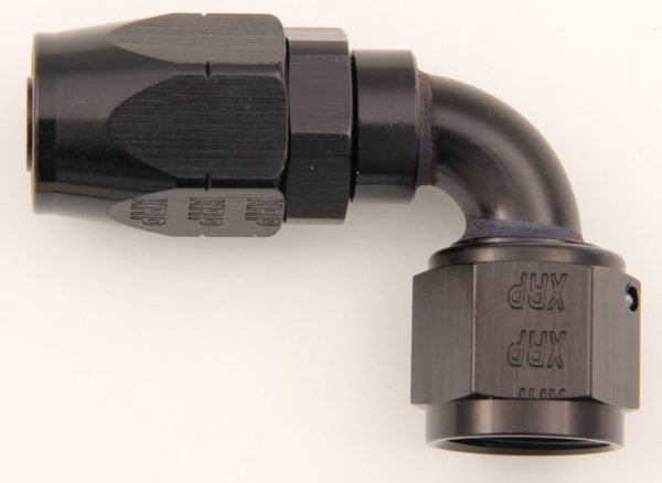 XRP-XTREME RACING PROD. #12 90 Deg Double Swivel Hose End Black 209012BB