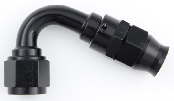 FRAGOLA Hose Fitting #10 120 Deg PTFE Black 681210-BL