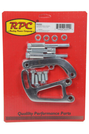 RACING POWER CO-PACKAGED Alum SBC Power Steering Bracket R4302