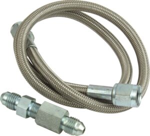 QUICKCAR RACING PRODUCTS Gauge Line Kit- 24in Ste el Braided Line and fitt 61-71024