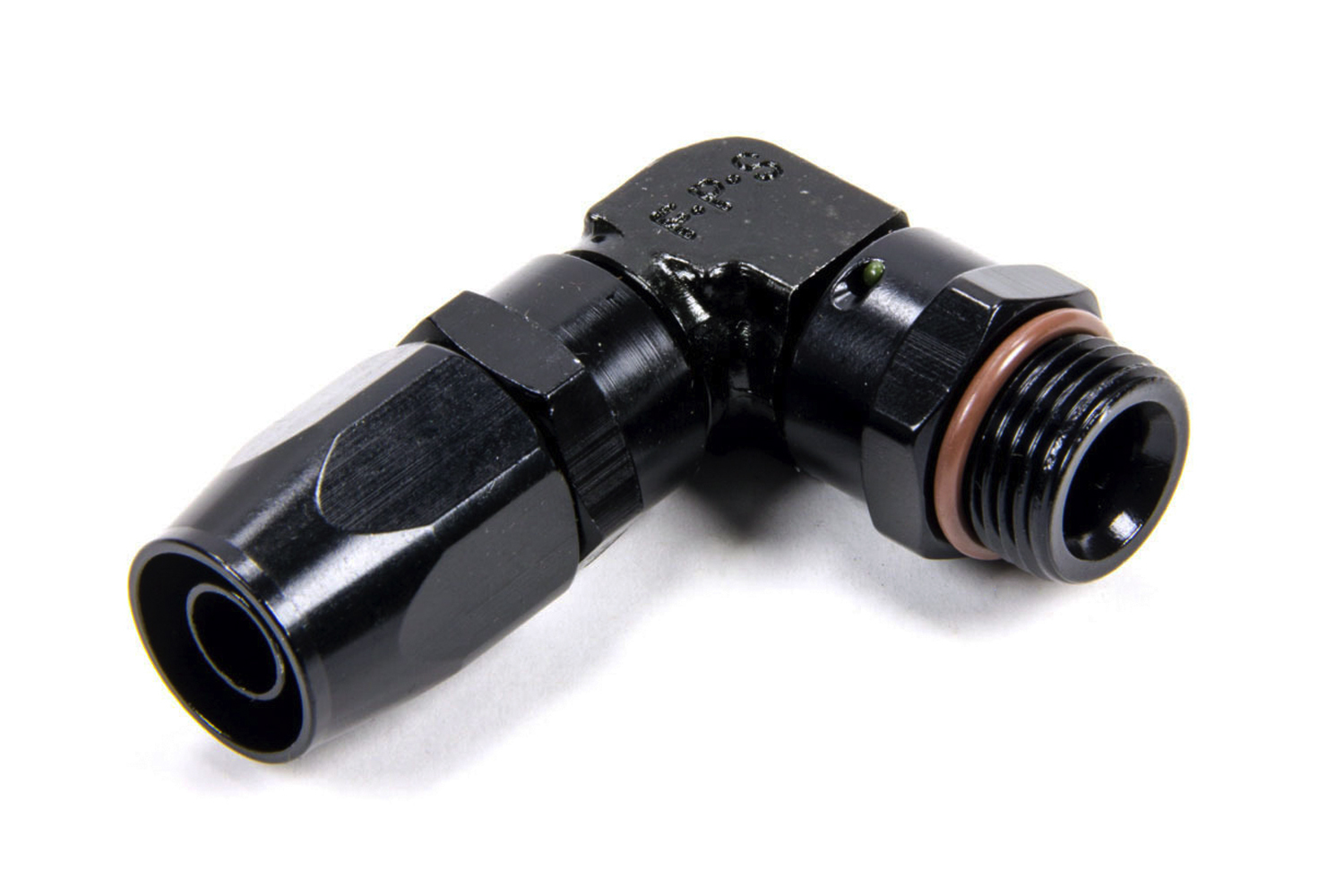 FRAGOLA 10an ORB Male 90-Deg to #10 Hose – Black 189010-BL