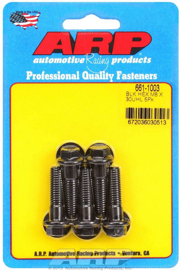 ARP 8mm x 1.25 x 30mm 6pt Bolt Kit – 5pk 661-1003