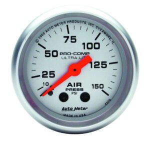 AUTOMETER 2-1/16in U/L Air Press. Gauge 0-150psi 4320