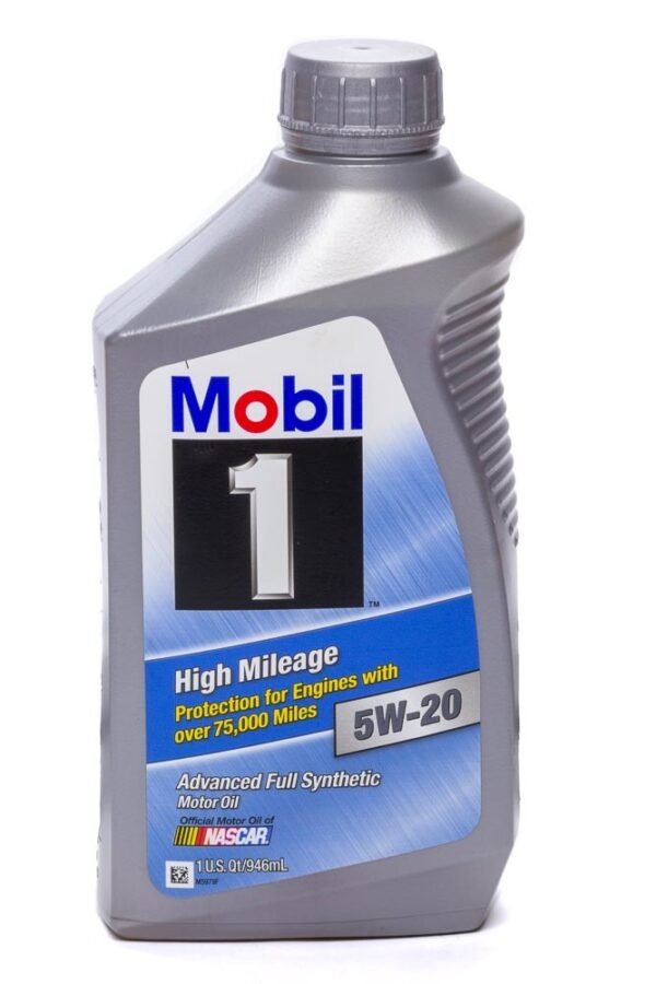 MOBIL 1 5w20 High Mileage Oil Case 6×1 Qt Bottles 120455