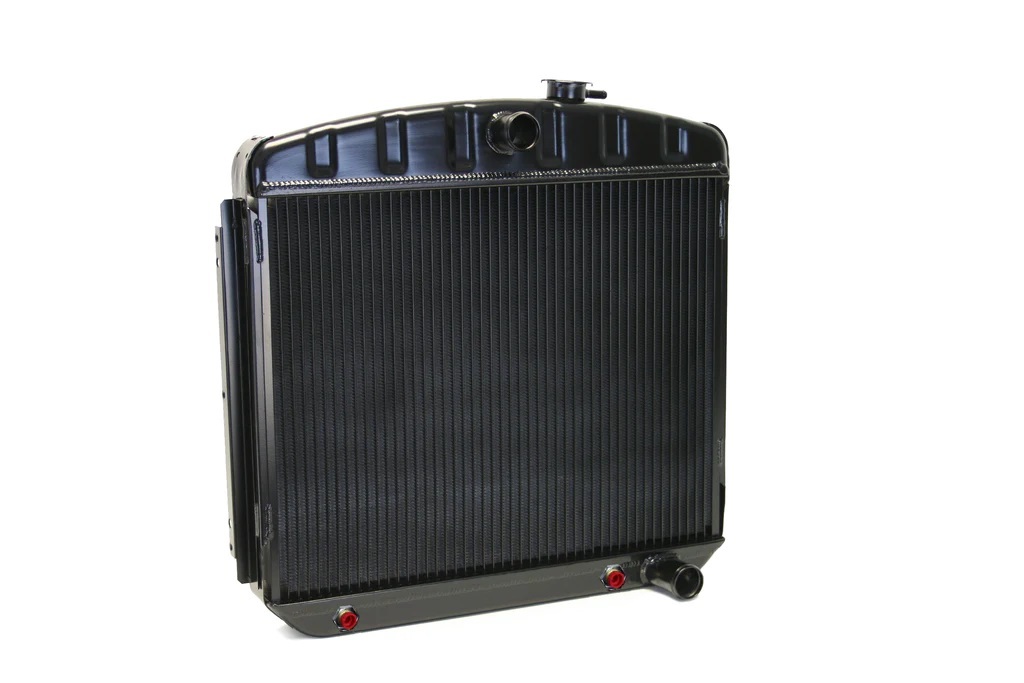 DEWITTS RADIATOR Radiator 55-57 Chevy V8 Auto Trans Black 32-1239012A