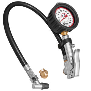 LONGACRE Tire Gauge Quick Fill 0-60psi 2-1/2in Glow 52-52008