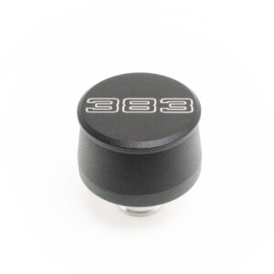 RACING POWER CO-PACKAGED Valve Cover Breather 383 Logo Black Each R8209