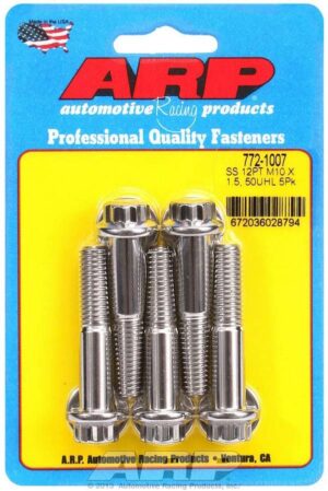 ARP S/S Bolt Kit – 12pt. (5) 10mm x 1.5 x 50mm 772-1007