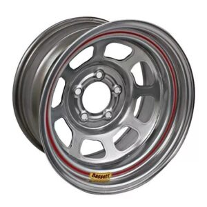 BASSETT Wheel 15×7 5×4.5 3.75in BS Silver Spun 57SF375S