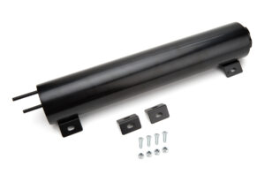 RACING POWER CO-PACKAGED Stainless 3in x 16in Overflow Tank Black R6078BK