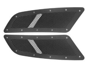 DRAKE AUTOMOTIVE GROUP 15- Black Speed Mesh H ood Vents FR3Z-16C630-BK