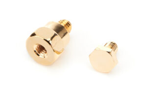 QUICKCAR RACING PRODUCTS Battery Terminals Side Mount Gold Bolt (Pair) 57-665