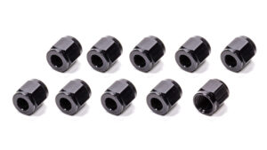 FRAGOLA #6 Aluminum Tube  Nuts (10pk) Black 481806-BL-10