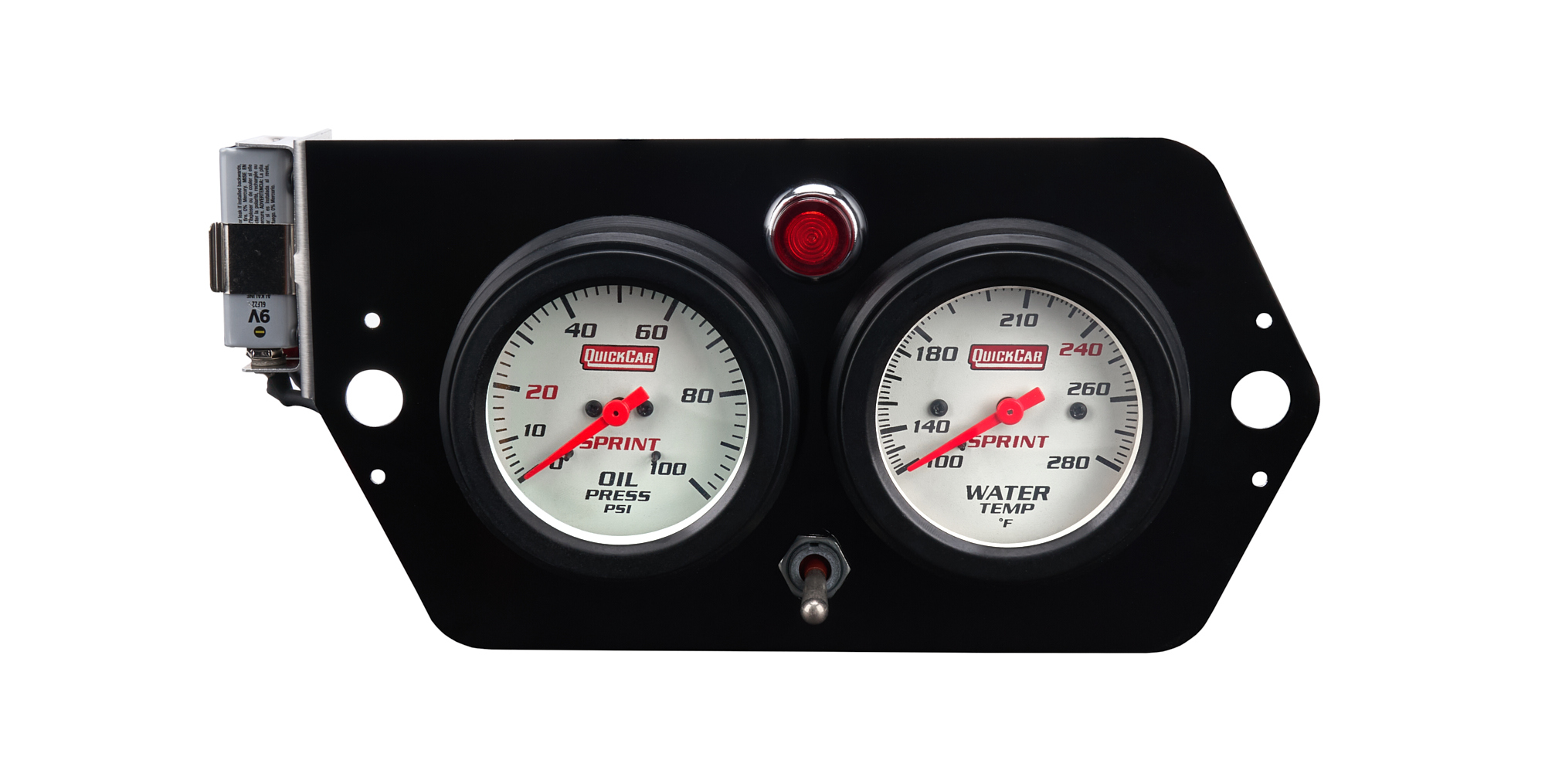 QUICKCAR RACING PRODUCTS Gauge Panel Deluxe Sprint w/Mag Switch 61-6005-1
