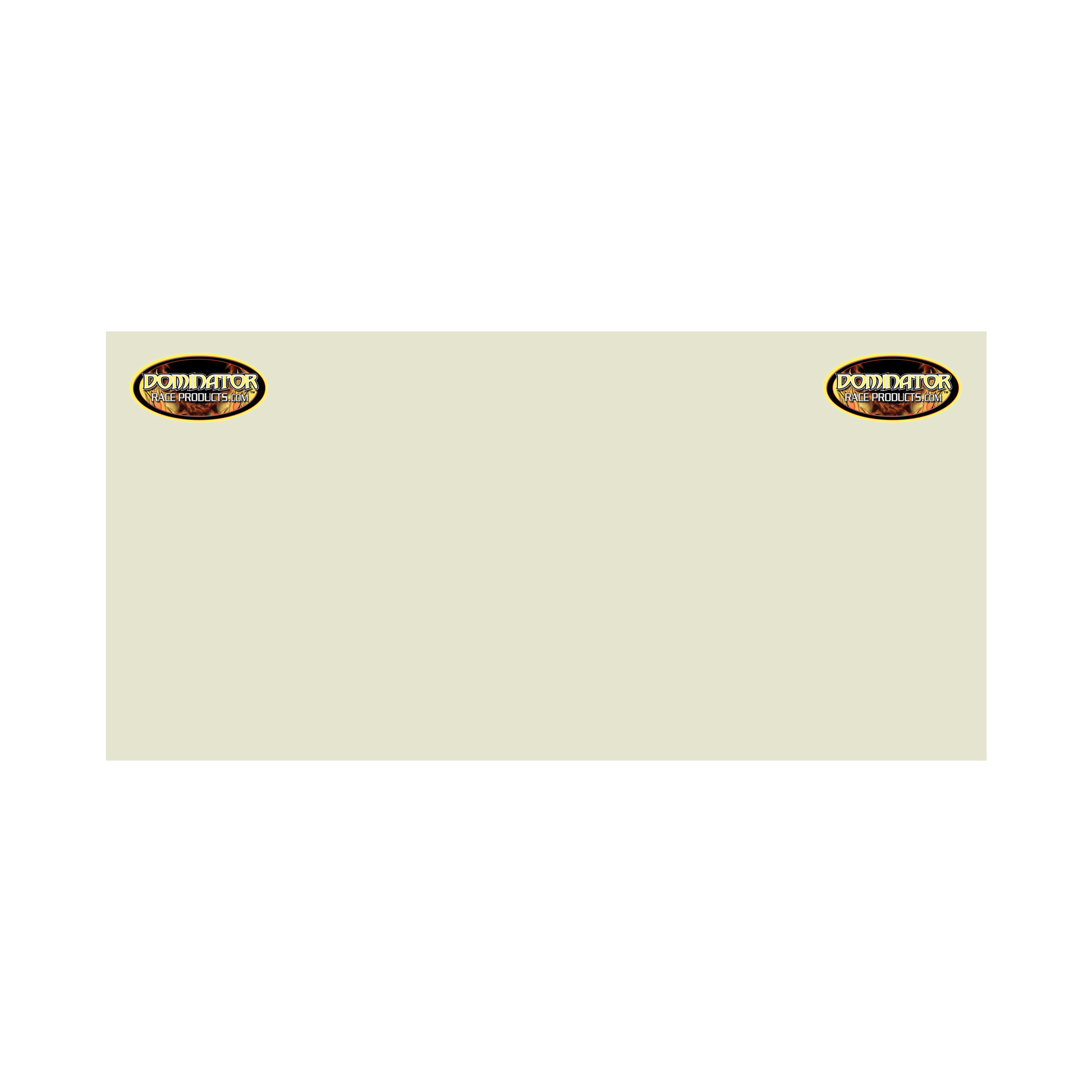 DOMINATOR RACE PRODUCTS Quarter Panel Mod White 30in x 70in 776-WH