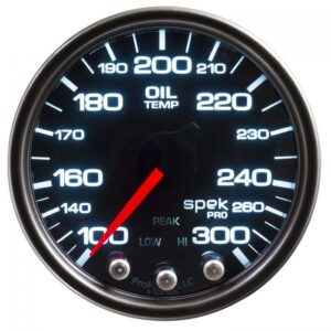 AUTOMETER 2-1/16 Oil Temp Gauge 100-300 Deg Black Dial P32252