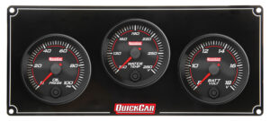 QUICKCAR RACING PRODUCTS Redline 3 Gauge Panel OP/WT/VOLT 69-3017
