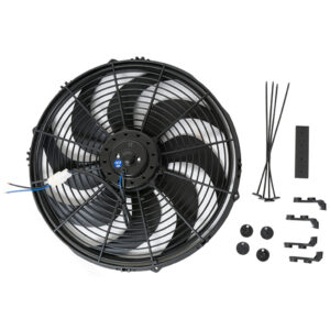 RACING POWER CO-PACKAGED 14In Electric Cooling F an 12V Curved Blades R1014