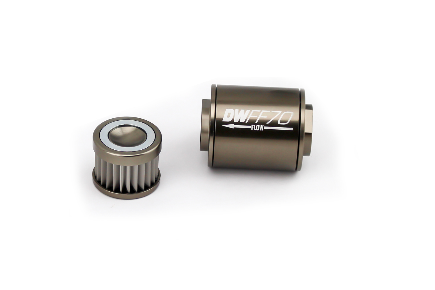 DEATSCHWERKS Fuel Filter 8an Female ORB Ports 70mm Length 8-03-070-100K