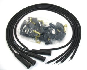 PERTRONIX IGNITION 8MM Spark Plug Wire Set 4-Cyl 180 Deg Black 804280