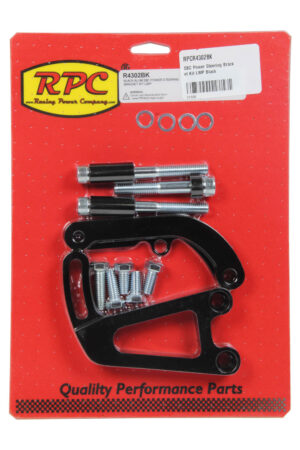 RACING POWER CO-PACKAGED SBC Power Steering Brack et Kit LWP Black R4302BK