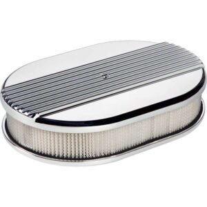 BILLET SPECIALTIES Small Ribbed Oval Air Cleaner 15630