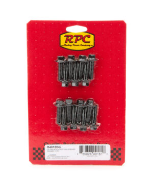 RACING POWER CO-PACKAGED LS Oil Pan Bolt KIt 15Pc Black R4018BK