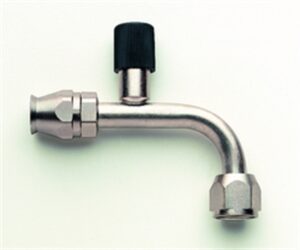 AEROQUIP 90 Degree -10 A/C Fitting w/Charge Port FCE1834