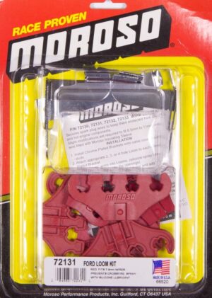 MOROSO SBF Spark Plug Wire Loom Kit – Red 72131